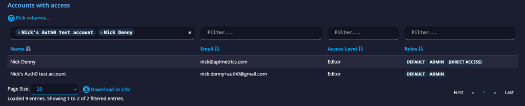 APImetrics Organization Admin Changes 1